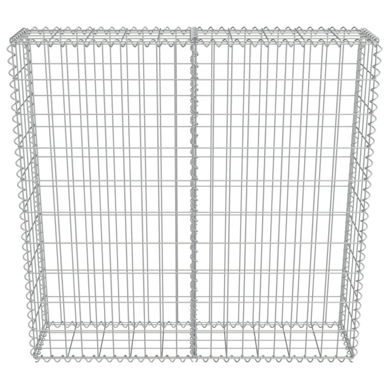 ClearAmbient Verzinkte Stahl-Gabionenwand mit Abdeckung | Wayfair.de